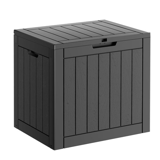 31-Gallon Lockable Resin Deck Box – Waterproof & UV-Resistant Outdoor Storage