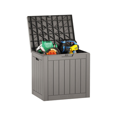 31-Gallon Outdoor Storage Box – Waterproof, UV Resistant, and Lockable Resin Bin