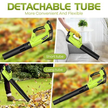 Cordless Electric Leaf Blower – Lightweight, 2-Speed, with 2 Batteries & Charger