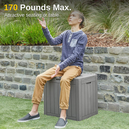 31-Gallon Outdoor Storage Box – Waterproof, UV Resistant, and Lockable Resin Bin